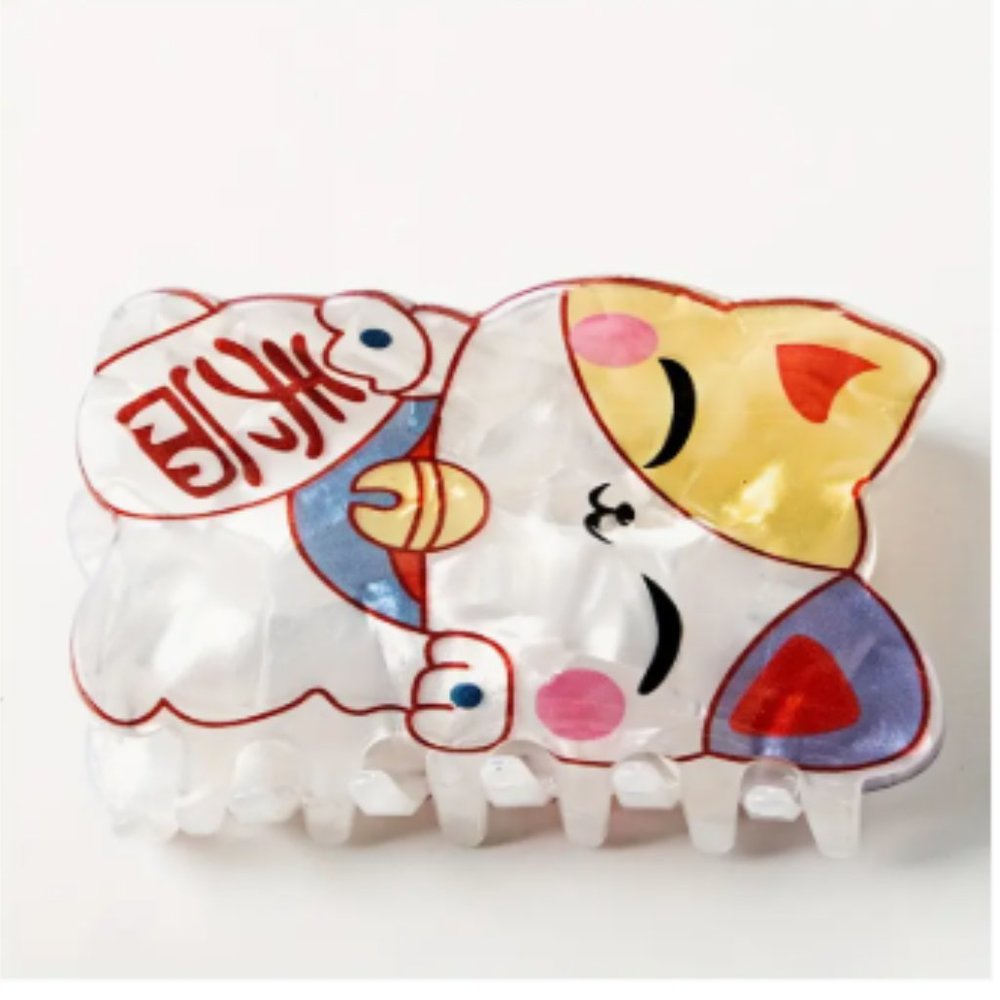 The Japanese  good luck kitty hair clip NWT - Picture 3 of 4